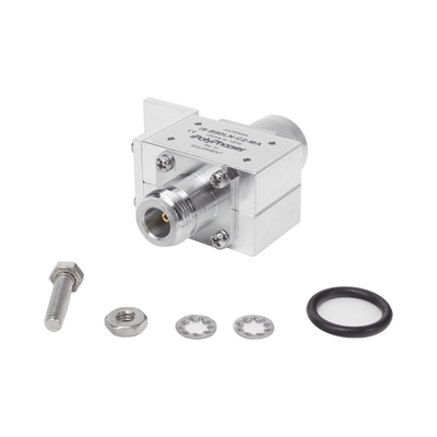 Protector RF Coaxial Para 10 a 1000 MHz Con Ceja Frontal Con Conectores N Macho y N-Hembra, 50 Ω