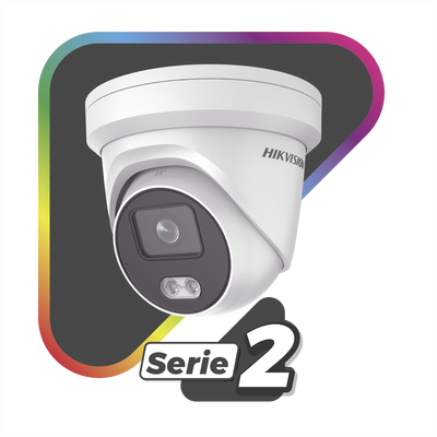 Turret IP 4 Megapixel / Imagen a Color 24/7 / Lente 4 mm / Luz Blanca 30 mts / WDR 130 dB / Exterior IP67 / Micrófono Integrado / Captura Facial / Videoanaliticos (Filtro de Falsas Alarmas) / Metal / MicroSD