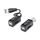 Kit de Transceptores (Baluns) con TERMINALES TIPO TORNILLO, Resolución 4K, Cable flexible COAXIAL Blindado  / COAXITRON / AUDIO POR COAXITRON / Menu OSD /Conector 100% COBRE / Calidad PREMIUM