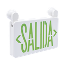 Letrero de Emergencia LED DUAL de SALIDA con Luz de Emergencia/Montaje Universal (pared, lateral o Techo)/Batería de Respaldo Incluida
