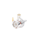 Conector BNC Macho de Anillo Plegable para Cable LP-142, LP-195, LMR-195, RG-58/U, RG-142/U, Plata/Oro/Teflón.
