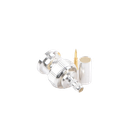 Conector BNC Macho de Anillo Plegable para Cable LP-142, LP-195, LMR-195, RG-58/U, RG-142/U, Plata/Oro/Teflón.