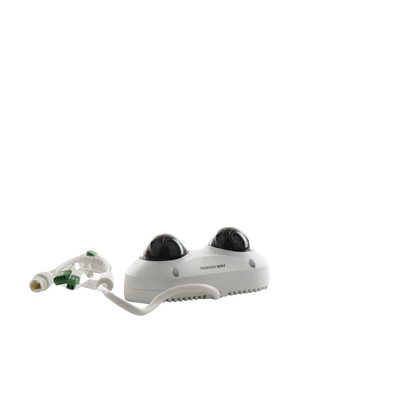 PanoVu Series / Lente Dual de 5 Megapixel / 2 Lentes Fijos de 2.8 mm / Recomendado para Pasillos o Esquinas / IP67 / IK10 / PoE / WDR 120 dB / 10 mts IR / Entrada y Salida de Audio y Alarma / MicroSD