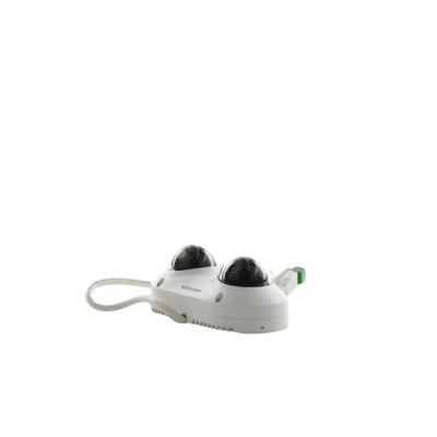 PanoVu Series / Lente Dual de 5 Megapixel / 2 Lentes Fijos de 2.8 mm / Recomendado para Pasillos o Esquinas / IP67 / IK10 / PoE / WDR 120 dB / 10 mts IR / Entrada y Salida de Audio y Alarma / MicroSD