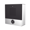Mini video Intercomunicador para hotelería y hospitales, con diseño elegante, PoE, cámara 1Mpx, 1 botón, 1 relevador integrado de salida y entrada.