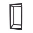 Rack Estándar 19" de 4 Postes, Acero, 24 Unidades, Profundidad Ajustable.