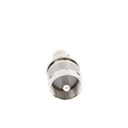 Adaptador en Línea para 50 Ohm, Conector BNC Hembra-UHF Macho (PL-259), Níquel/ Plata/ Delrin.