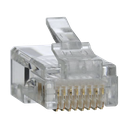 Conectores modulares de datos RJ45/CAT5e, paquete de 100 unidades.
