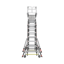 Escalera de Fibra de Vidrio  con Jaula de 8'-14' (2.44 - 4.27 m). Con Ajuste en Ruedas (RATCHET™ Leveler) (SKU:18515-817).
