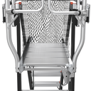 Escalera de Fibra de Vidrio  con Jaula de 8'-14' (2.44 - 4.27 m). Con Ajuste en Ruedas (RATCHET™ Leveler) (SKU:18515-817).