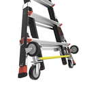 Escalera de Fibra de Vidrio  con Jaula de 8'-14' (2.44 - 4.27 m). Con Ajuste en Ruedas (RATCHET™ Leveler) (SKU:18515-817).