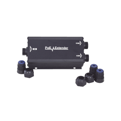 Extensor PoE/ 100 Metros / Intemperie (IP66) / 60 Watts / 1 puerto @ 2 salidas a 30 W  / No requiere fuente de alimentación adicional