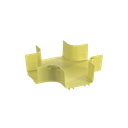 Accesorio de 4 Vías Horizontal, Con Ángulos a 90º, Para Canaletas FiberRunner™ 6X4, Color Amarillo