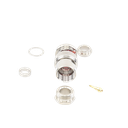 Conector BNC Macho de Rosca para Ensamblar en Cable RG-59/U, Níquel/ Oro/ Teflón.