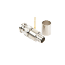 Conector BNC Macho de 75 Ohm, Anillo Plegable, para Cable 8238, RG-11/U, Níquel/ Oro/ Teflón.