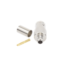 Conector BNC Hembra, 75 Ohm, Anillo Plegable, para RG-59/U, Níquel/ Oro/ Delrin.