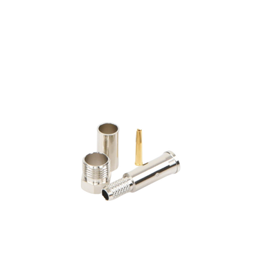 Conector FME Hembra de Anillo Plegable para Cable RG-58/U, Níquel/ Oro/ Teflón.