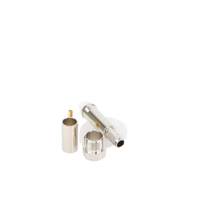 Conector FME Hembra de Anillo Plegable para Cable RG-58/U, Níquel/ Oro/ Teflón.