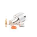 Conector N Macho de Rosca para Cables RG-8/X, LMR-240, BELDEN 9258, Plata / Oro / Teflón.