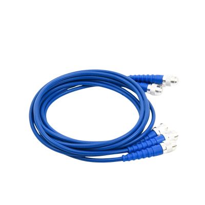 Juego de 3 Cables Doble Malla de 48" con Adaptadores UNIDAPT en los Extremos.