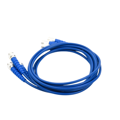 Juego de 3 Cables Doble Malla de 48" con Adaptadores UNIDAPT en los Extremos.