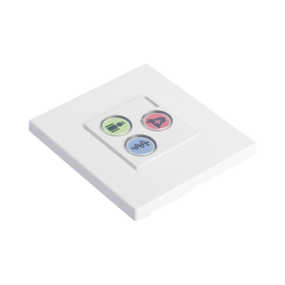 Modulo de 3 Botones iluminados con Lector RFID 125 KHz / Alarma / Cancelar y Código Azul / BUS RS485 / Compatible con NX0019/B, NX1021 y NX0015