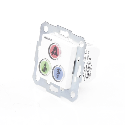 Modulo de 3 Botones iluminados para habitación de Hospital / Alarma / Cancelar y Código Azul / BUS RS485 / Compatible con NX0019/B, NX1021 Y NX0015