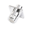 Conector N Hembra, montaje con 4 perforaciones a 18 mm.