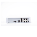 NVR 4 Megapixel (Compatible con Cámaras ACUSENSE) / 4 canales IP / 4 Puertos PoE /1 Bahía de Disco Duro / Salida de Vídeo Full HD