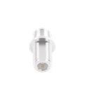 Adaptador Doble N Hembra para Chasis de Montaje Frontal en Doble D Plano y Cuerpo Plateado.