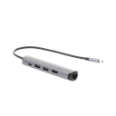 HUB USB-C (Docking Station) 5 en 1 | Ultra Delgado | 2 USB-A 3.1 a (5 Gbps) | HDMI 4K@60Hz | RJ45 (Gigabit Ethernet) | USB-C PD Carga Rápida 100W | Soporta OTG | Chips Inteligentes | Pequeño y Ligero | Caja de Aluminio.