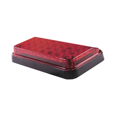 Luz de Advertencia de 7X4", Color Rojo, Con Luz de Trabajo, Ideal para Ambulancias