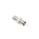 Adaptador de BNC Hembra a RCA Macho en 50 Ohm para Fono, uso en Aplicaciones de Audio-Video, Níquel/ Plata/ Delrin.