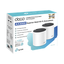 Kit 2 Routers Inalámbricos MESH Interior para Hogar / Doble Banda Wi-Fi 6 AX3000 Mbps / 3 Puerto Gigabit WAN/LAN / 2 Antenas Internas / Administración Mediante la App Deco (iOS, Android) / Protección HomeShield