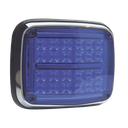 Luz de advertencia de 8 X 6", Color Azul, SAE,  IP67, Ideal para Ambulancias