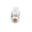 Adaptador en Línea, de Conector N Hembra a BNC Hembra, Plata/ Oro/ Teflón.