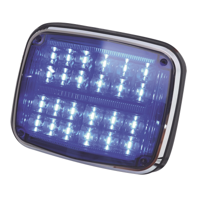 Luz de advertencia de 8 X 6", Color Azul, SAE,  IP67, Ideal para Ambulancias