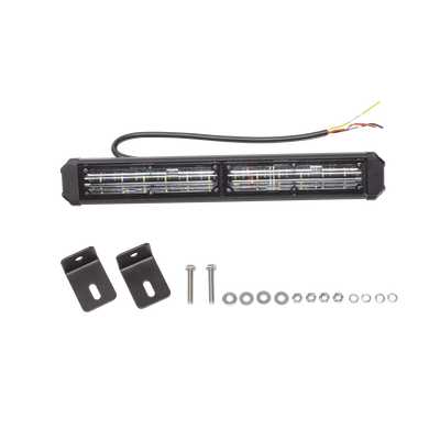 Barra de Luz de Advertencia, 2 Módulos de 6 LED, 11 Pulgadas Clara