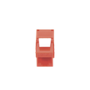 Módulo Jack Keystone Cat5e (Toolless), con Terminación en Ángulo 180 - Color Rojo, Compatible con Faceplate y Patchpanel Linkedpro