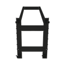 Rack Móvil de Acero de 2 Postes, 45 UR, Incluye 4 Ruedas Uso Rudo.