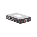 Switch Industrial No Administrable Gigabit / 3 Puertos Gigabit PoE+ (30 W) + 1 Puerto Gigabit PoE++ (60 W) / 2 Puertos SFP / 65 W Total / 48 a 57 VCD / Ideal para Proyectos / 300 Metros de Distancia