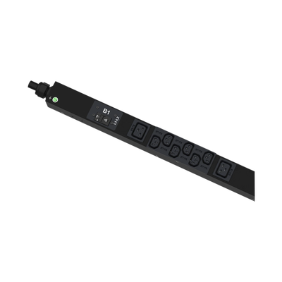 PDU Monitoreable (MI) para Distribución de Energía, Enchufe de Entrada NEMA L21-30P, Con 18 Salidas C13 y 6 C19, de Instalación Vertical, 208 Vca, 30 Amp