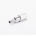 Conector FME Macho de anillo plegable para cable RG-58/U, Niquel/ Oro/ Teflón.