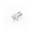 Adaptador en Línea, de Conector TNC Hembra a FME Hembra, Niple Europeo, Níquel/ Oro/ Teflón.