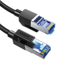 Cable Ethernet Cat8 CLASS F/FTP Redondo con Malla de Nylon 1 Metro (3.28 Pies)
