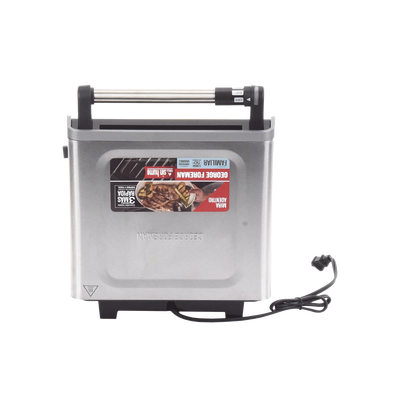 PARRILLA ELÉCTRICA DE HUMO, ACERO INOXIDABLE.