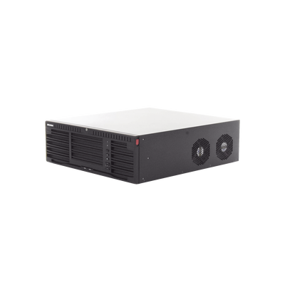 [Doble Poder de Decodificación] NVR 32 Megapixel (8K) / 64 Canales IP / AcuSense / ANPR / Conteo de Personas / Heat Map / 16 Bahías de Disco Duro /  Soporta RAID con Hot Swap / 2 HDMI en 8K / Soporta POS / Alarmas I/O  / Smart Search