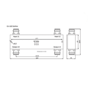 Acoplador hibrido 2x2 350-2700MHz 200W -161dBc 4.3 -10 IP65