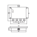 DIVISOR WILKINSON DE 4 VIAS 694-2700MHz 50W -154dBc 4.3-10