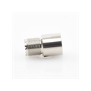 Conector UHF Hembra (SO-239) en Línea de Rosca para RG-8/U, 9913, LMR-400, Níquel/ Plata/ Teflón.